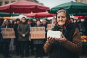 Prosvjed kumica na tržnici Dolac