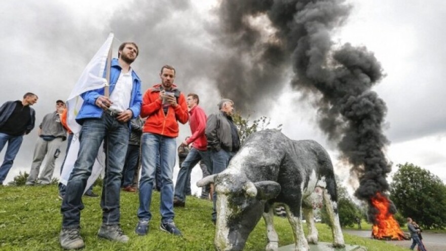 Belgijski farmeri na ulicama zbog mlečnih kvota!