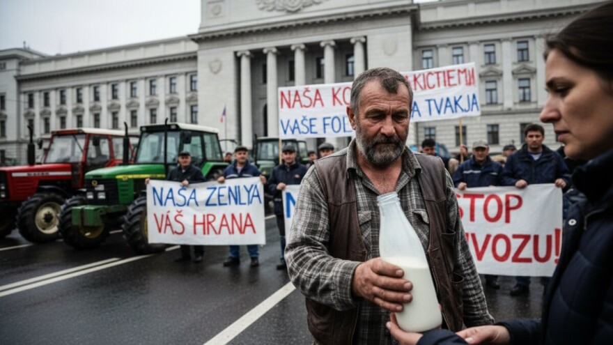 Prosvjed nezadovoljnih mljekara pred Ministarstvom poljoprivrede