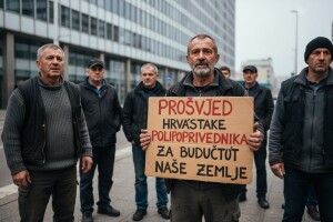 Prosvjed poljoprivrednika u Zagrebu