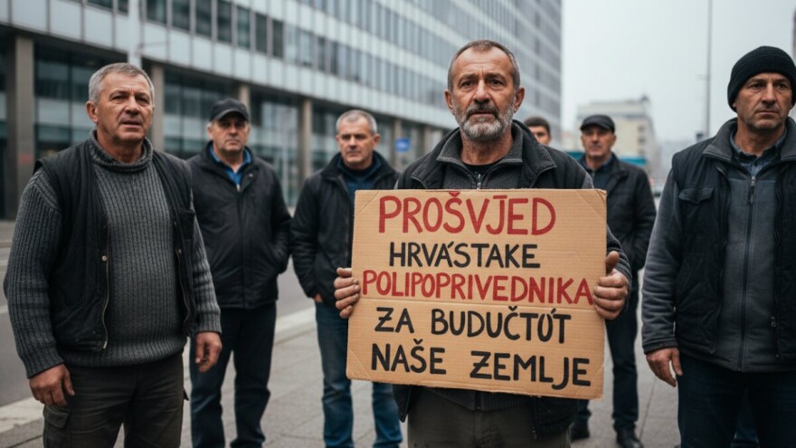 Prosvjed poljoprivrednika u Zagrebu