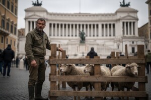 Prosvjednici u središte Rima doveli ovce!