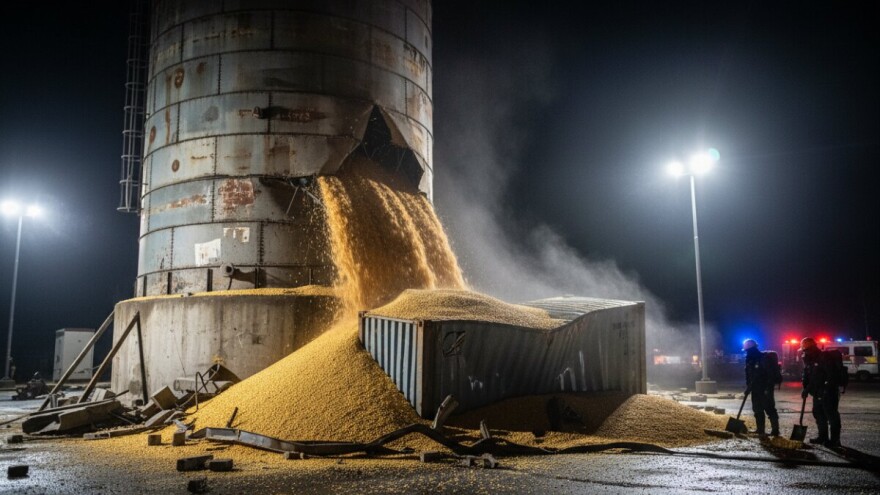 Pukao silos u Tvornici stočne hrane u Čakovcu