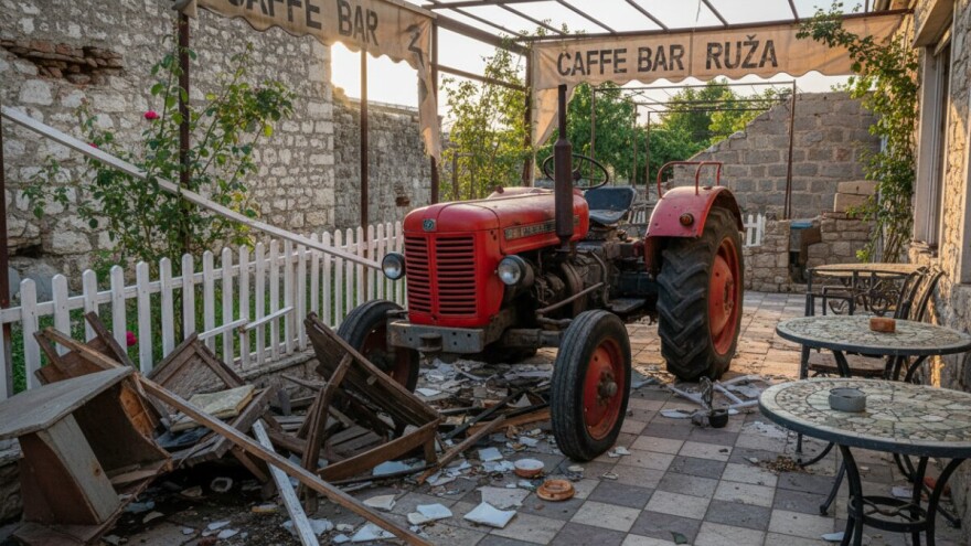 S 2,16 promila Ursus parkirao na terasu kafića