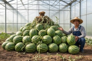 Sa jedne sadnice čak 131 lubenica!