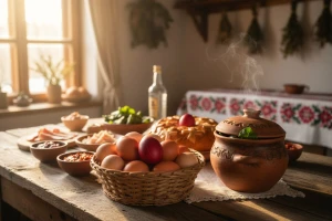 Šarena jaja i sarmice od zelja za radost porodice