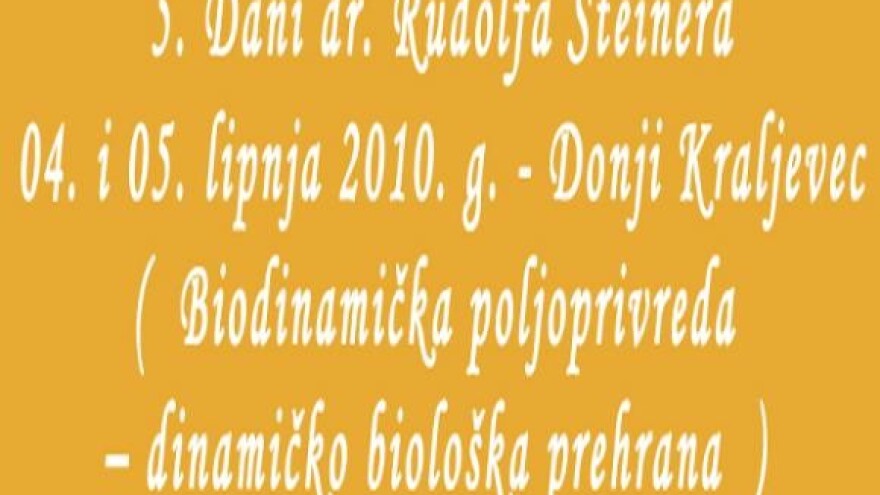 Dani Rudolfa Steinera u Donjem Kraljevcu