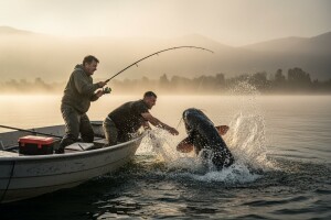 Som od 80 kg im vukao čamac, svladavali ga 2 sata!