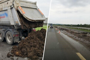 Na četiri kilometra autoceste rasipao stajnjak - nije primijetio?