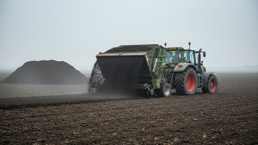 Stajski gnoj na polju