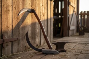 Stari poljodjelski alati na poštanskoj markici