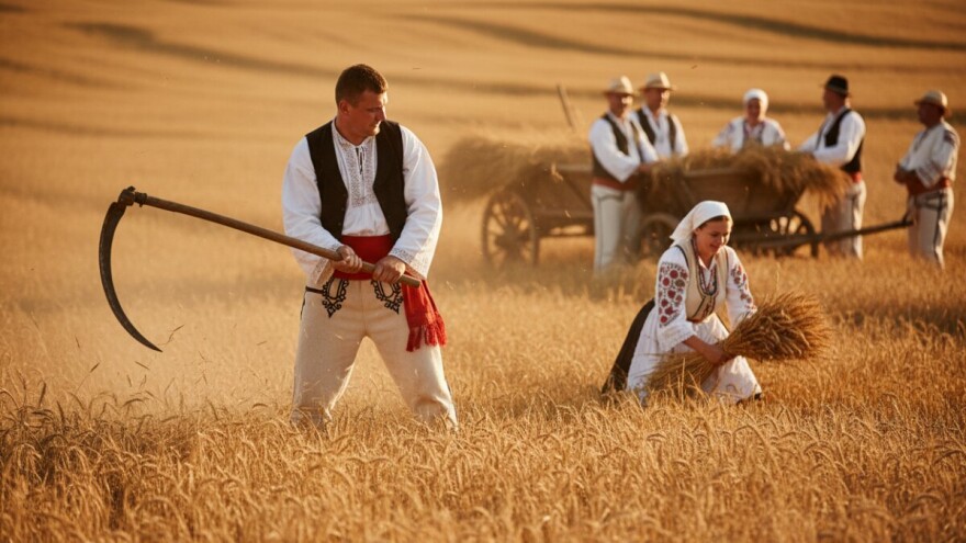Stari žetveni običaji na OPG Ožoga
