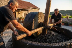 Starinski način prerade maslina
