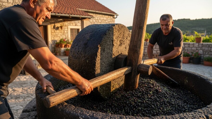 Starinski način prerade maslina