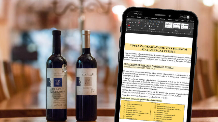 Novosti u označavanju vina: Što sve vinska etiketa mora sadržavati od berbe 2024. godine?