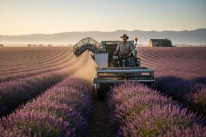 Stroj za branje lavande