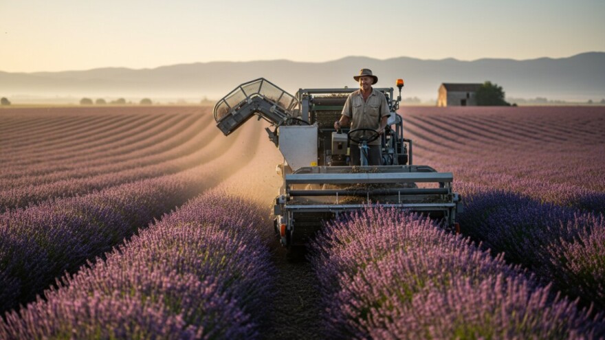 Stroj za branje lavande