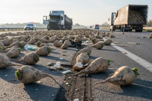 Sudar kamiona sa šećernom repom kod Inđije