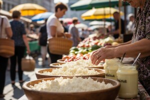 Svježi sir i vrhnje na zagrebačkim tržnicama
