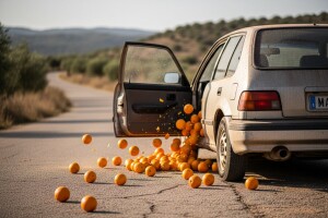 U Hondi Civic prevozili tone ukradenih naranči