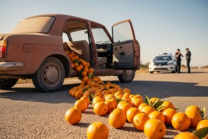 U Hondi Civic prevozili tone ukradenih narandži