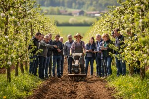 U školskom voćnjaku prezentacija strojeva za voćarstvo