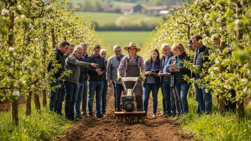 U školskom voćnjaku prezentacija strojeva za voćarstvo