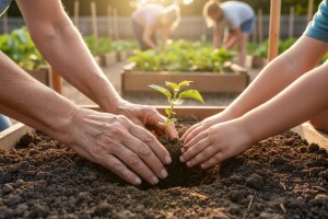 Učenici, roditelji, bake i djedovi posadili preko 80 sadnica korisnog grmlja i bobičastog voća