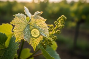 Uljne pjege na listovima vinove loze