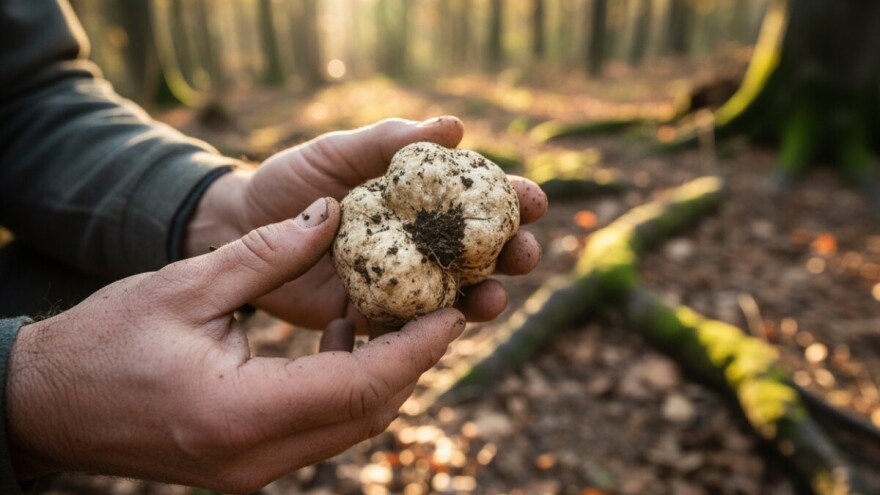 Unosan posao s gomoljima crnih i bijelih tartufa