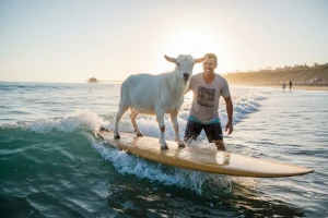 Upoznajte Goatee - kozu surfericu!