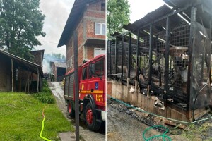 Požar gutao štalu i sijeno: Stoka spašena iz plamena