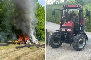 Domaćinu planuo traktor na njivi: Prijatelji mu kupili novi