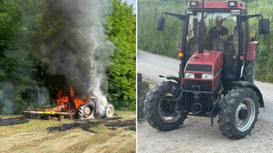 Domaćinu planuo traktor na njivi: Prijatelji mu kupili novi