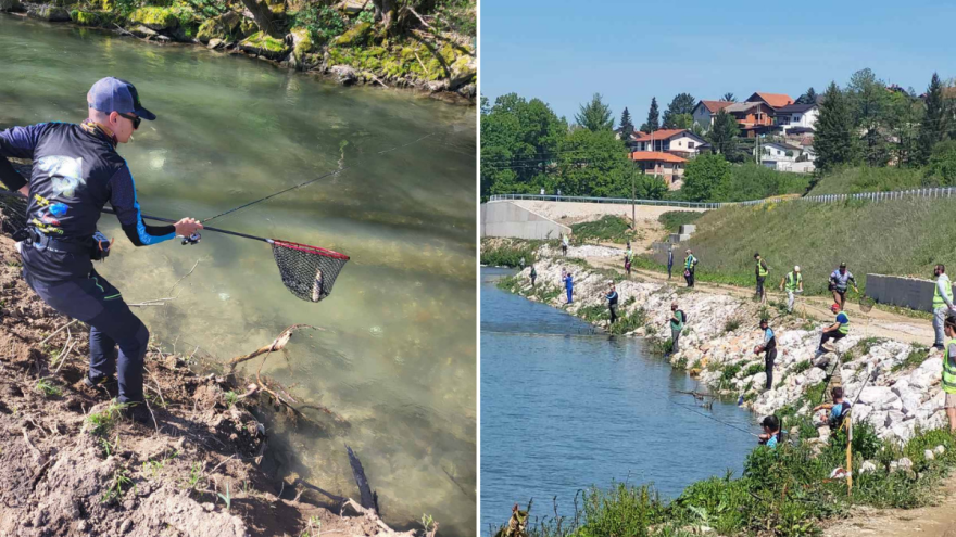 U Kiseljaku i Busovači se okupili svjetski ribolovci, pokazuju majstorluke s obale