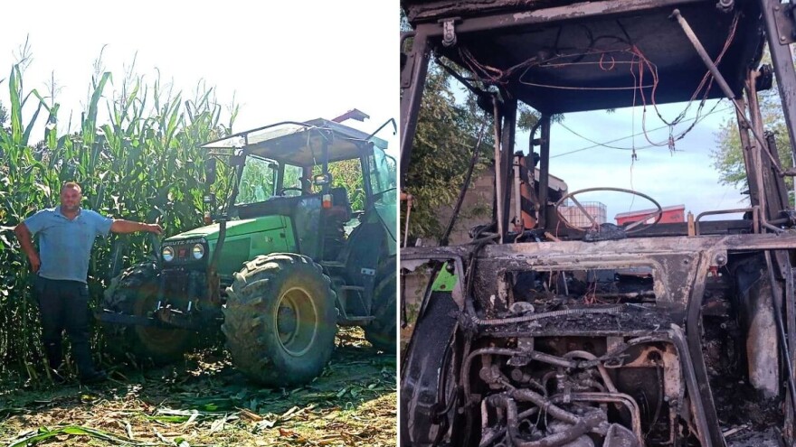 Izgorio traktor na imanju Halila Serdarevića: "Zaplakao sam kao dijete"