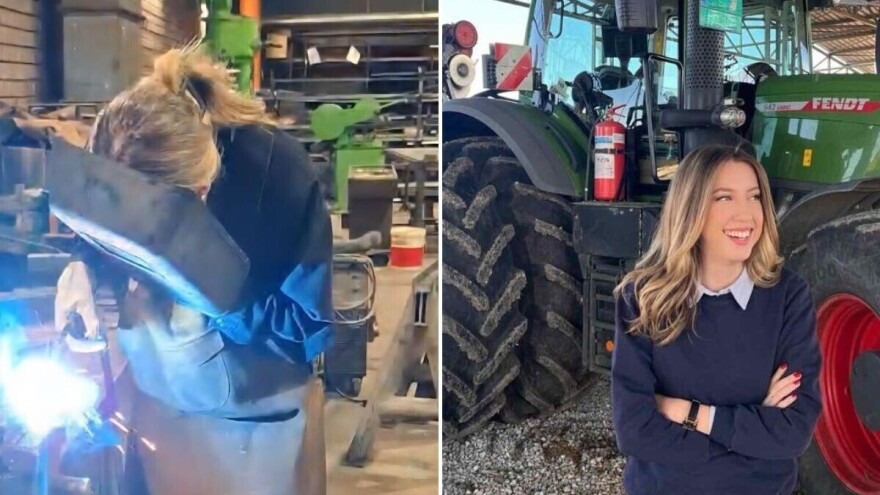 Vari, brusi i popravlja! Ivana Lukić remontuje poljoprivredne mašine