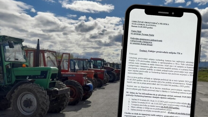 Mljekari TK poslali dopise: "Ispunite zahtjeve ili blokiramo Šićku petlju 2. juna"