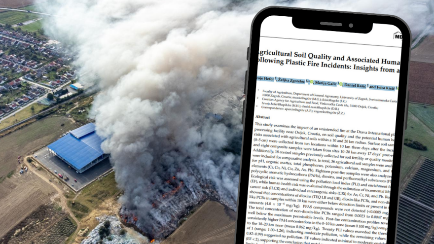 Objavljena studija o stanju tla nakon požara odlagališta plastičnog otpada u Osijeku