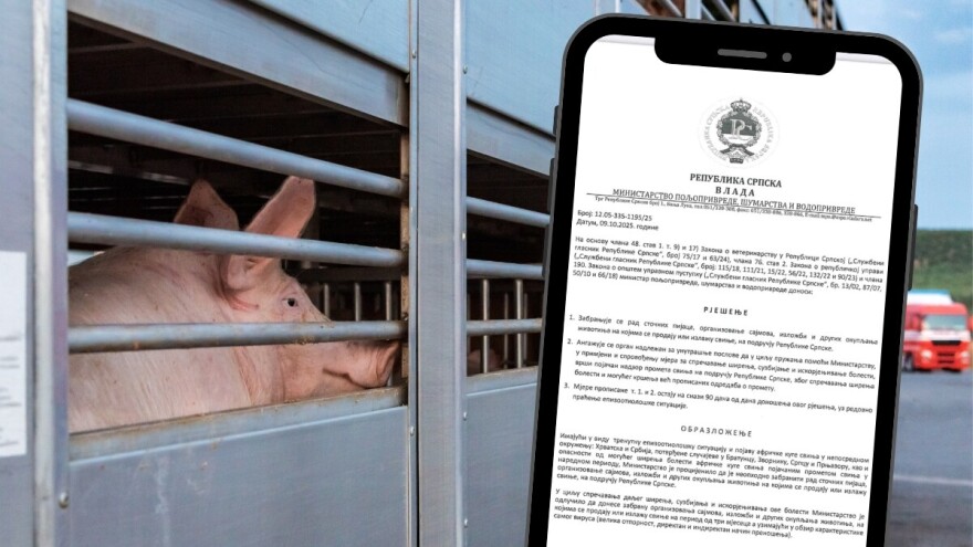 Zabranjen rad stočnih pijaca i drugih okupljanja životinja na kojima izlažu svinje