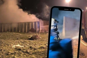 Požar na farmi kod Osijeka, vatrogasci se četiri sata borili s vatrenom stihijom