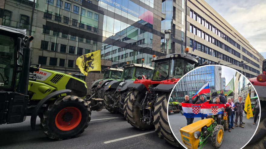 Hrvatski predstavnici na prosvjedu u Bruxellesu: Dok se mi borimo za opstanak, uvoz raste
