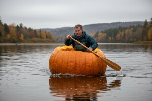 Veslajući u bundevi oborio Ginisov rekord