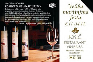 Velika martinjska fešta u Restoran vinariji Josić