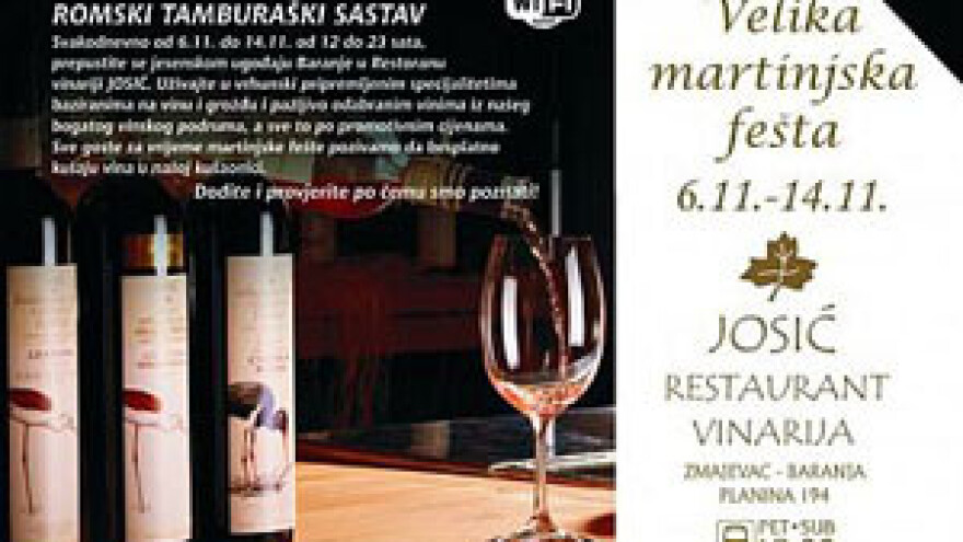 Velika martinjska fešta u Restoran vinariji Josić