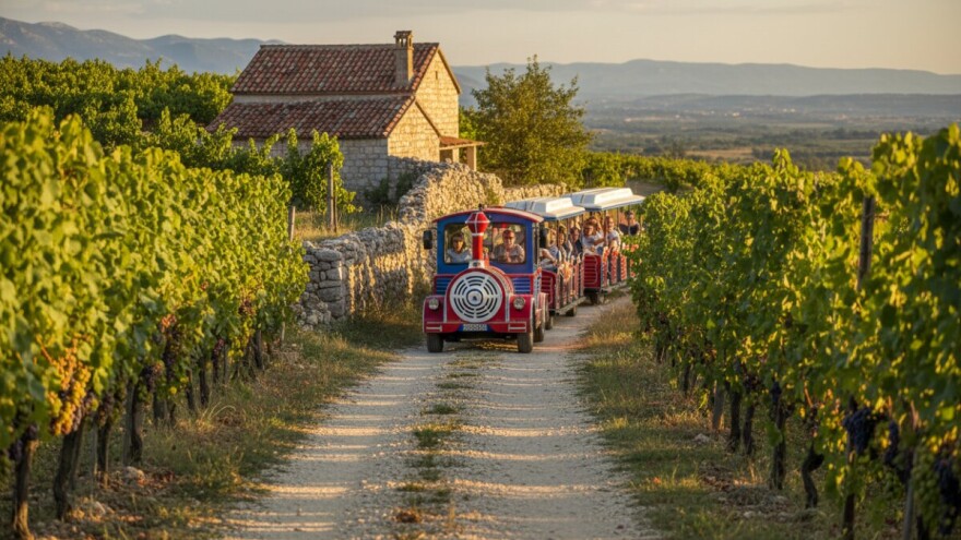 Vlakom kroz konavoske vinograde
