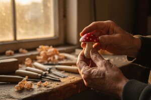 Vonić osvojio kupce drvenim gljivama muharama