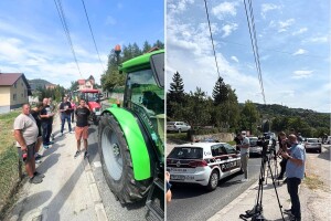 Onemogućen protest poljoprivrednika: Kolone traktora zaustavljene u blizini Sarajeva