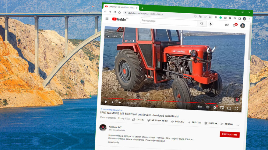 Laganih 25 km/h: Odlučio, krenuo i traktorom stigao do mora!