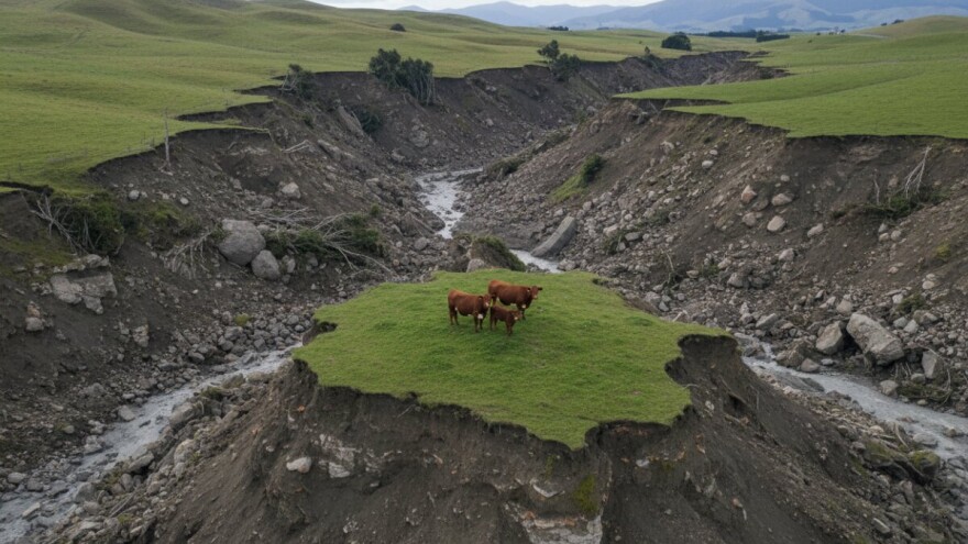 Zarobljene na ostrvu krave preživele razoran zemljotres